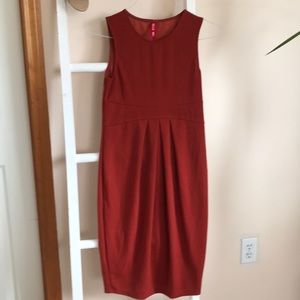 Burnt orange maternity dress 🤰